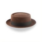 Brown Classic Porkpie Fedora Hat in Premium Wool Felt | The Antico - Agnoulita 5 