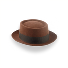 Brown Classic Porkpie Fedora Hat in Premium Wool Felt | The Antico - Agnoulita 6 