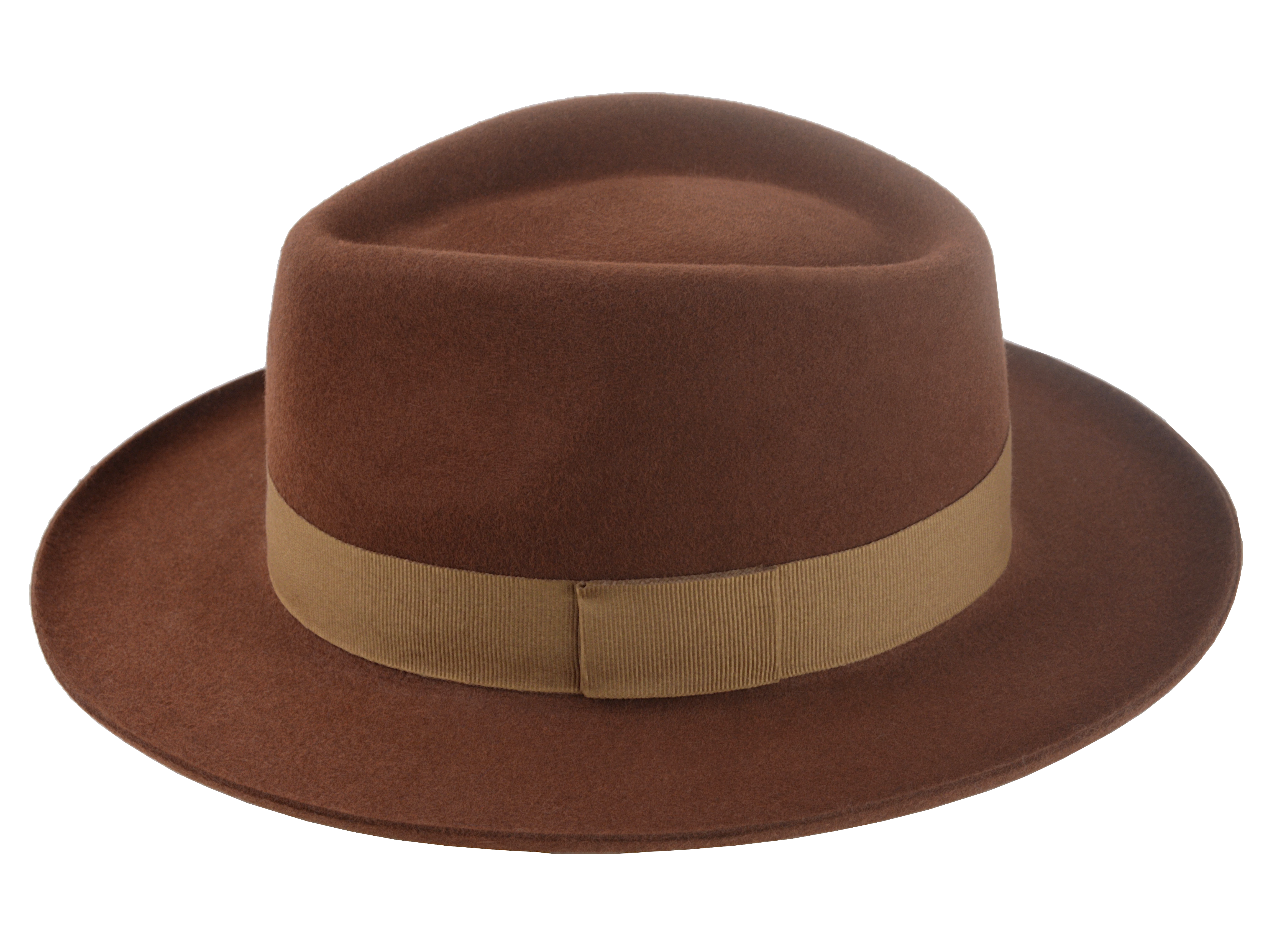 The Savant: Grosgrain ribbon hatband in spice color highlighted | Agnoulita Hats