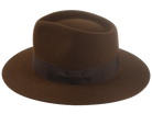 The Discoverer: Highlighting the 1 1/2" pecan grosgrain ribbon hatband for a classic look | Agnoulita Hats