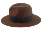The VOYAGER | Agnoulita Custom Handmade Hats Agnoulita Hats 2 | Brown, Explorer, Men's Fedora, Rabbit fur felt