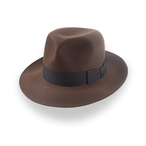 Brown Indiana Jones Style Fedora in Durable Fur Felt | The Templar