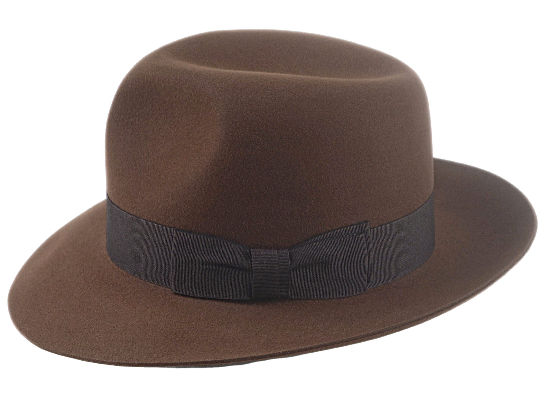 The TEMPLAR | Agnoulita Custom Handmade Hats Agnoulita Hats 2 | Brown, Explorer, Men's Fedora, Rabbit fur felt
