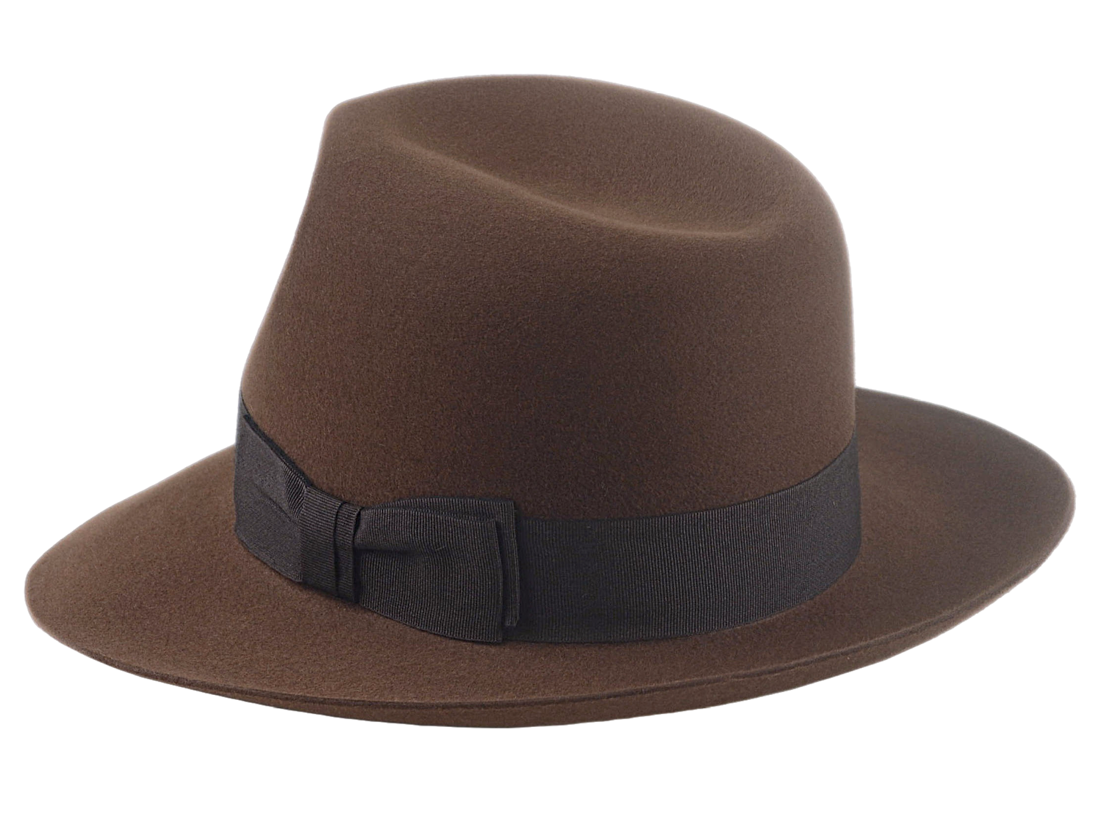 The TEMPLAR | Agnoulita Custom Handmade Hats Agnoulita Hats 3 | Brown, Explorer, Men's Fedora, Rabbit fur felt