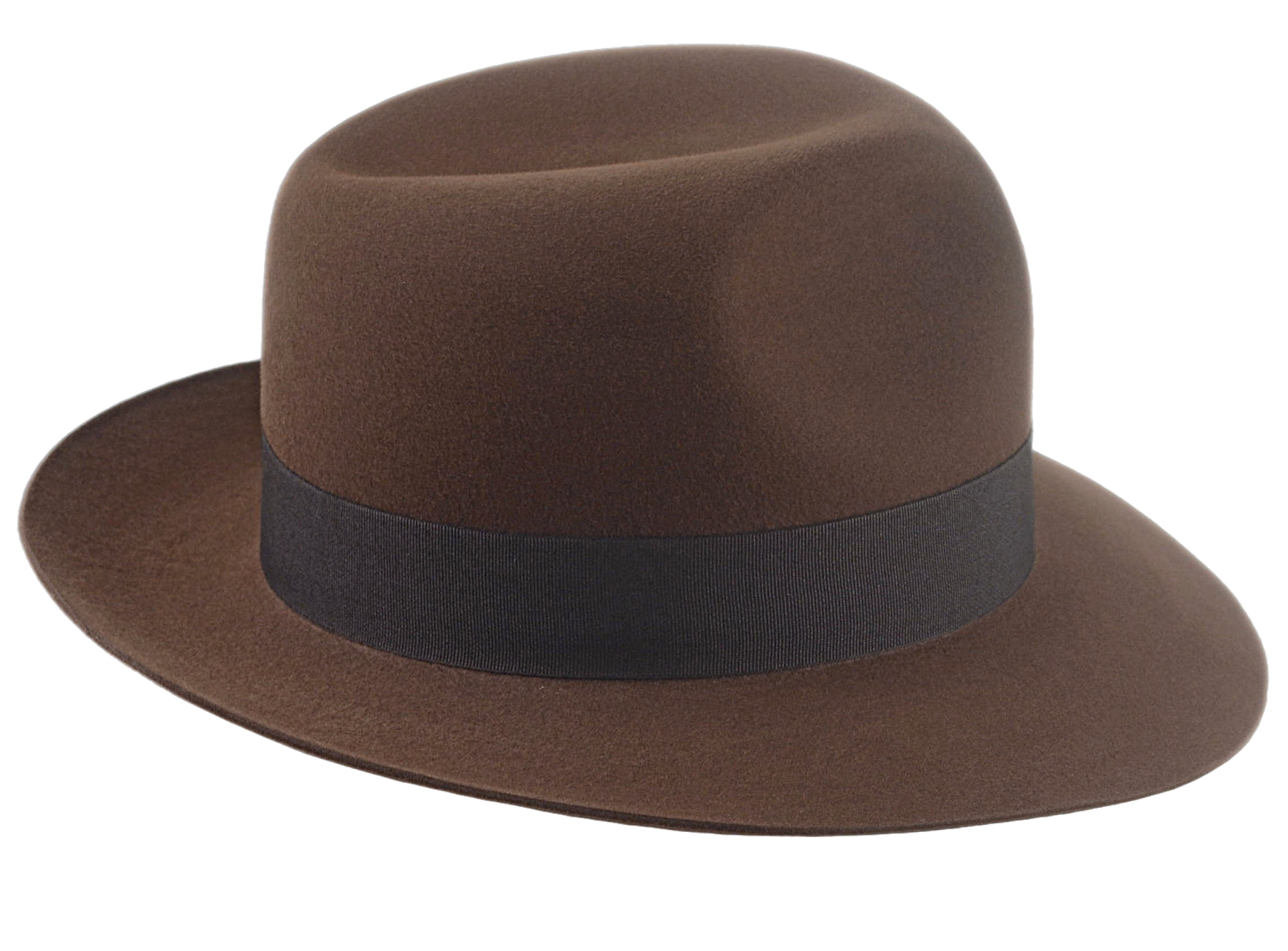 The TEMPLAR | Agnoulita Custom Handmade Hats Agnoulita Hats 5 | Brown, Explorer, Men's Fedora, Rabbit fur felt