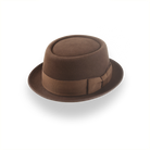 Brown Mens Porkpie Hat in Premium Fur Felt | The Soul - Agnoulita Hats 1 