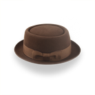 Brown Mens Porkpie Hat in Premium Fur Felt | The Soul - Agnoulita Hats 2 