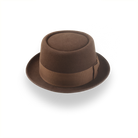 Brown Mens Porkpie Hat in Premium Fur Felt | The Soul - Agnoulita Hats 6 