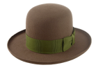 The ROVER | Agnoulita Custom Handmade Hats Agnoulita Hats 1 | Dark Taupe, Men's Fedora, Open Crown, Rabbit fur felt