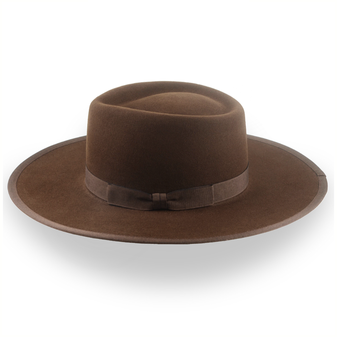 Vintage selling Hand Crafted Brown Suede Genuine Leather Men's Western Cowboy Hat