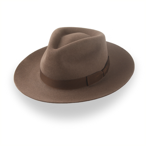 Brown Wide Brim Fedora in Classic Mens Style | The Pathfinder