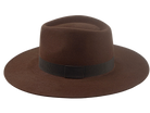 Wide Brim Fedora | The CARAVAN | Custom Handmade Hats Agnoulita Hats 2 | Brown, Rabbit fur felt, Teardrop, Wide Brim Fedora