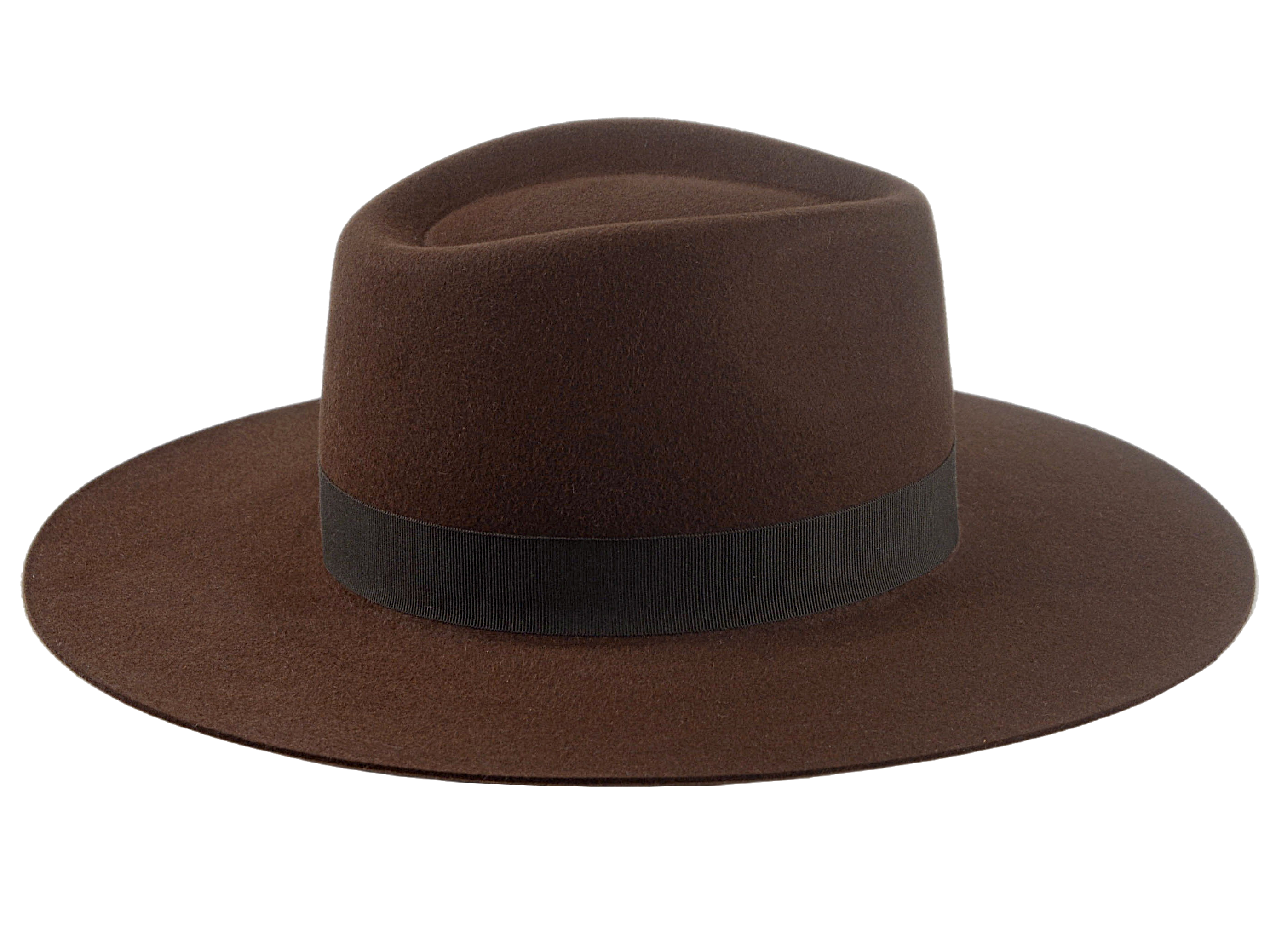 Wide Brim Fedora | The CARAVAN | Custom Handmade Hats Agnoulita Hats 5 | Brown, Rabbit fur felt, Teardrop, Wide Brim Fedora