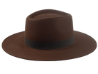 Wide Brim Fedora | The CARAVAN | Custom Handmade Hats Agnoulita Hats 5 | Brown, Rabbit fur felt, Teardrop, Wide Brim Fedora