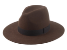 Wide Brim Fedora | The CROWN | Custom Handmade Hats Agnoulita Hats 1 | Brown, Rabbit fur felt, Teardrop, Wide Brim Fedora