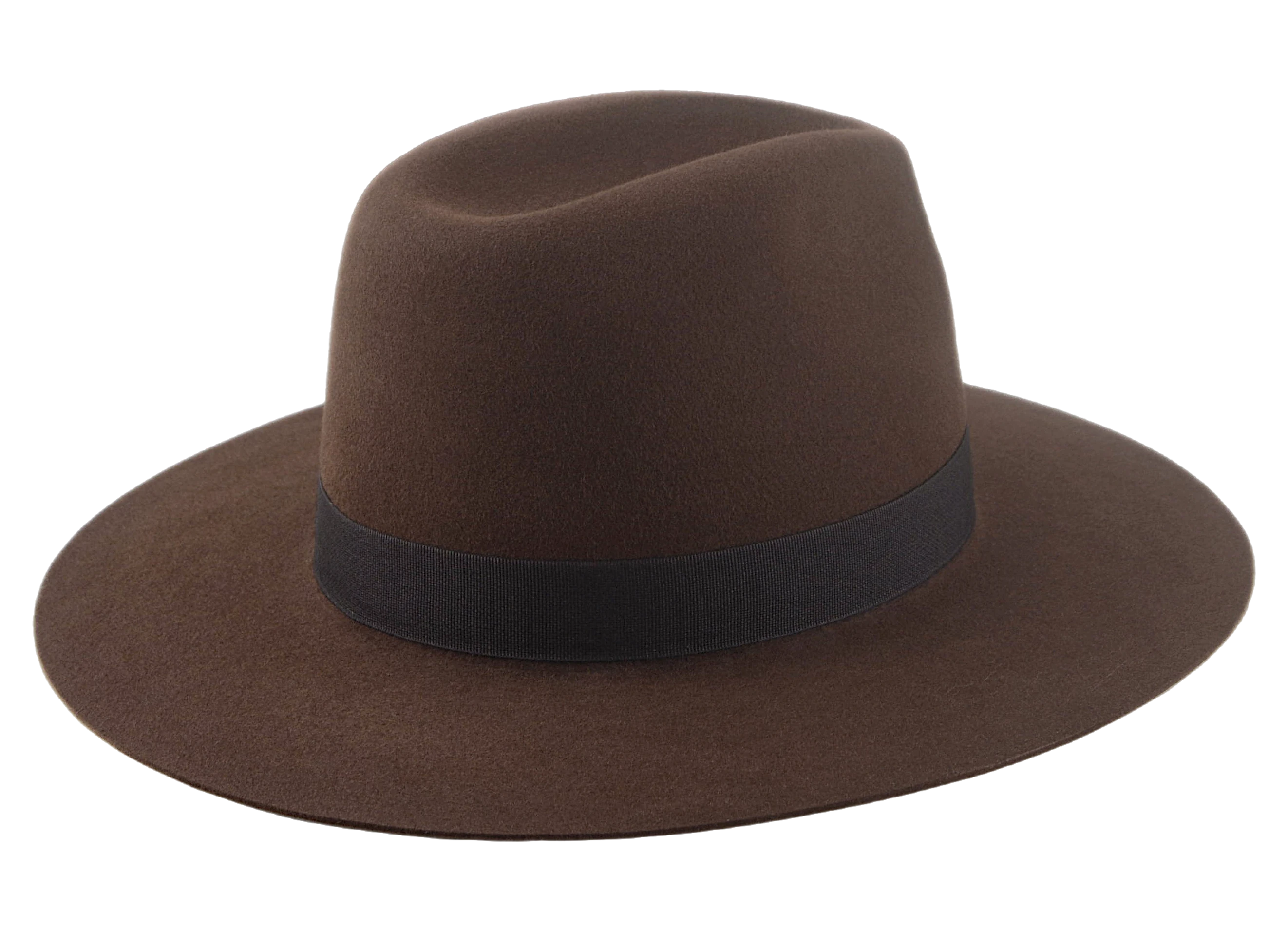 Wide Brim Fedora | The CROWN | Custom Handmade Hats Agnoulita Hats 4 | Brown, Rabbit fur felt, Teardrop, Wide Brim Fedora