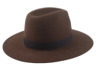 Wide Brim Fedora | The CROWN | Custom Handmade Hats Agnoulita Hats 4 | Brown, Rabbit fur felt, Teardrop, Wide Brim Fedora