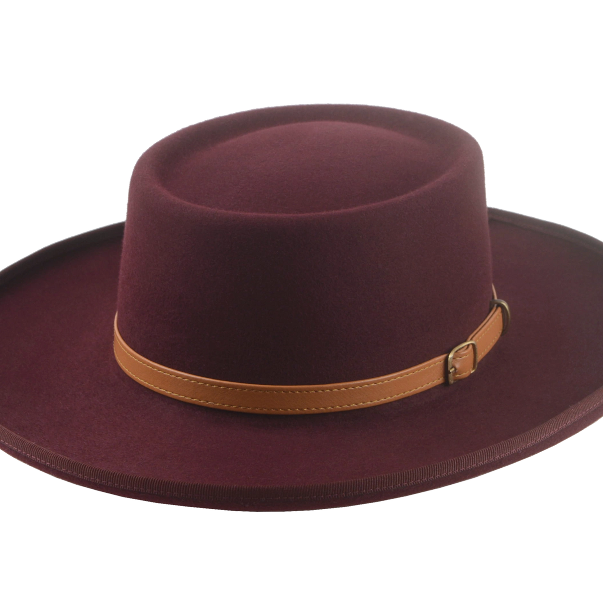 Burgundy Gambler Hat - The Vista | Agnoulita Hats