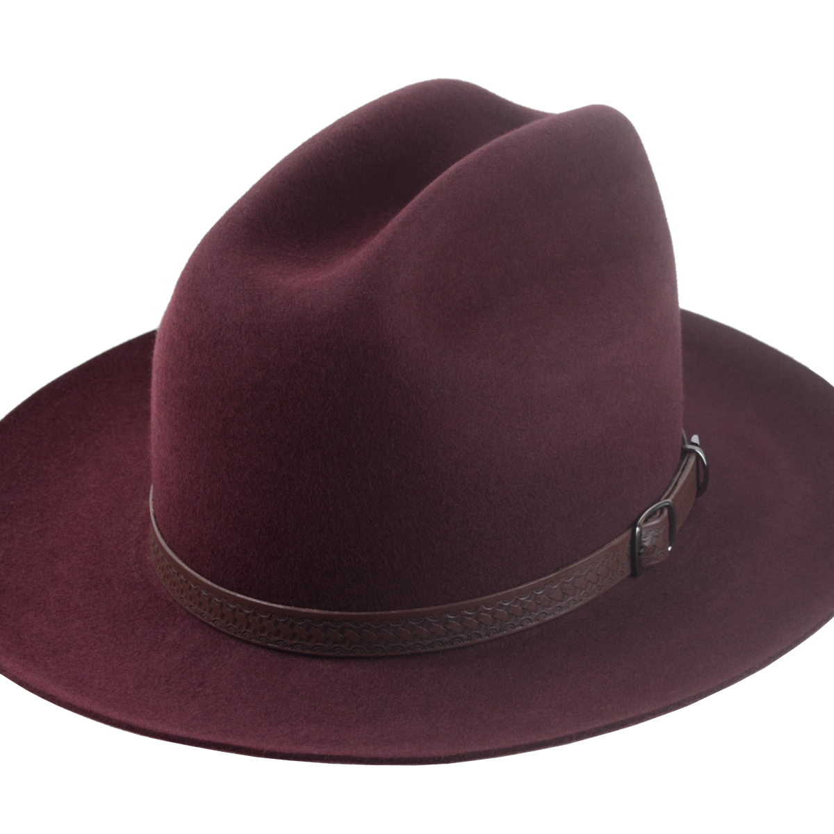 Custom Burgundy Western Fedora - Patriot 