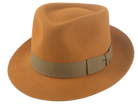 The Colombo - Ginger Premium Fur Felt Trilby Fedora Hat  For Men or Women | Agnoulita Quality Custom Hats 1