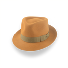 Burnt Orange Small Brim Trilby Fedora Hat in Stylish Fur Felt | The Colombo - Agnoulita 1 