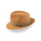 Burnt Orange Small Brim Trilby Fedora Hat in Stylish Fur Felt | The Colombo - Agnoulita 2 