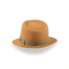 Burnt Orange Small Brim Trilby Fedora Hat in Stylish Fur Felt | The Colombo - Agnoulita 3 