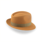 Burnt Orange Small Brim Trilby Fedora Hat in Stylish Fur Felt | The Colombo - Agnoulita 5 