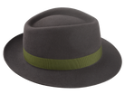 The Rook: Side angle showing the raw-edge fedora snap brim detail | Agnoulita Hats