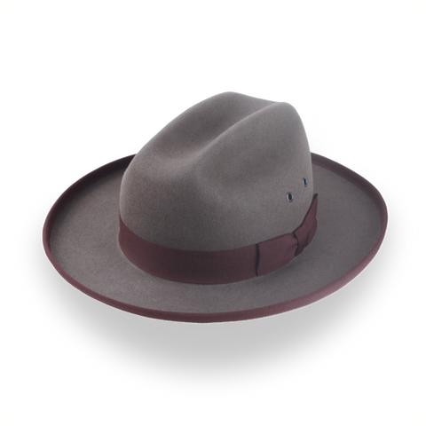 Fedora pour hommes Caribou Grey Cattleman en feutre de fourrure de castor | The Globetrotter