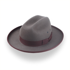 Fedora pour hommes Caribou Grey Cattleman en feutre de fourrure de castor | The Globetrotter