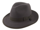 The SEBASTIAN | Agnoulita Custom Handmade Hats Agnoulita Hats 1 | Caribou Grey, Center-dent, Men's Fedora, Rabbit fur felt