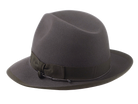 The SEBASTIAN | Agnoulita Custom Handmade Hats Agnoulita Hats 3 | Caribou Grey, Center-dent, Men's Fedora, Rabbit fur felt