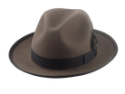 The THIAGO | Agnoulita Custom Handmade Hats Agnoulita Hats 1 | Caribou Grey, Center-dent, Men's Fedora, Rabbit fur felt