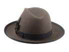 The THIAGO | Agnoulita Custom Handmade Hats Agnoulita Hats 3 | Caribou Grey, Center-dent, Men's Fedora, Rabbit fur felt