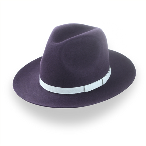 Fedora largo stile casual per gli uomini in feltro di pelliccia di castoro | The Veteran