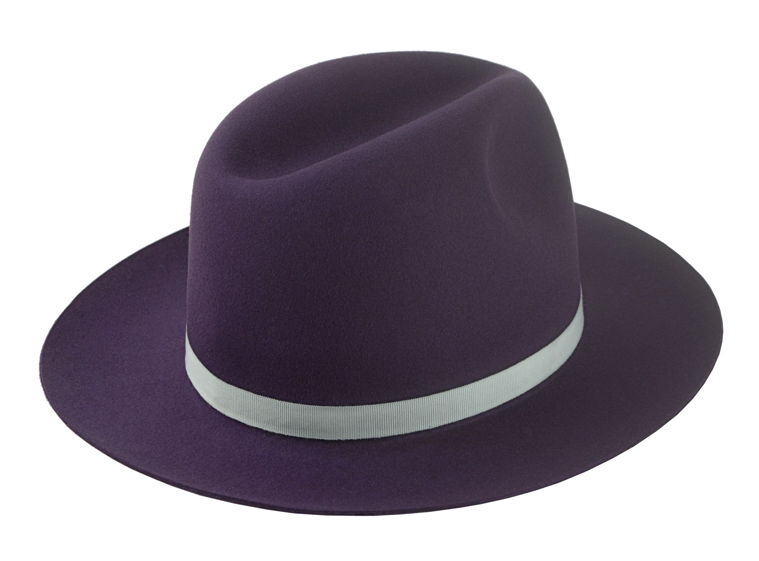 The VETERAN - Beaver Fur Felt Wide Brim Fedora For Men in Plum | Agnoulita Quality Custom Hats 4 