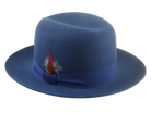 The TOBIN | Agnoulita Custom Handmade Hats Agnoulita Hats 3 | Blue, Men's Fedora, Rabbit fur felt, Single-crease, Yale Blue