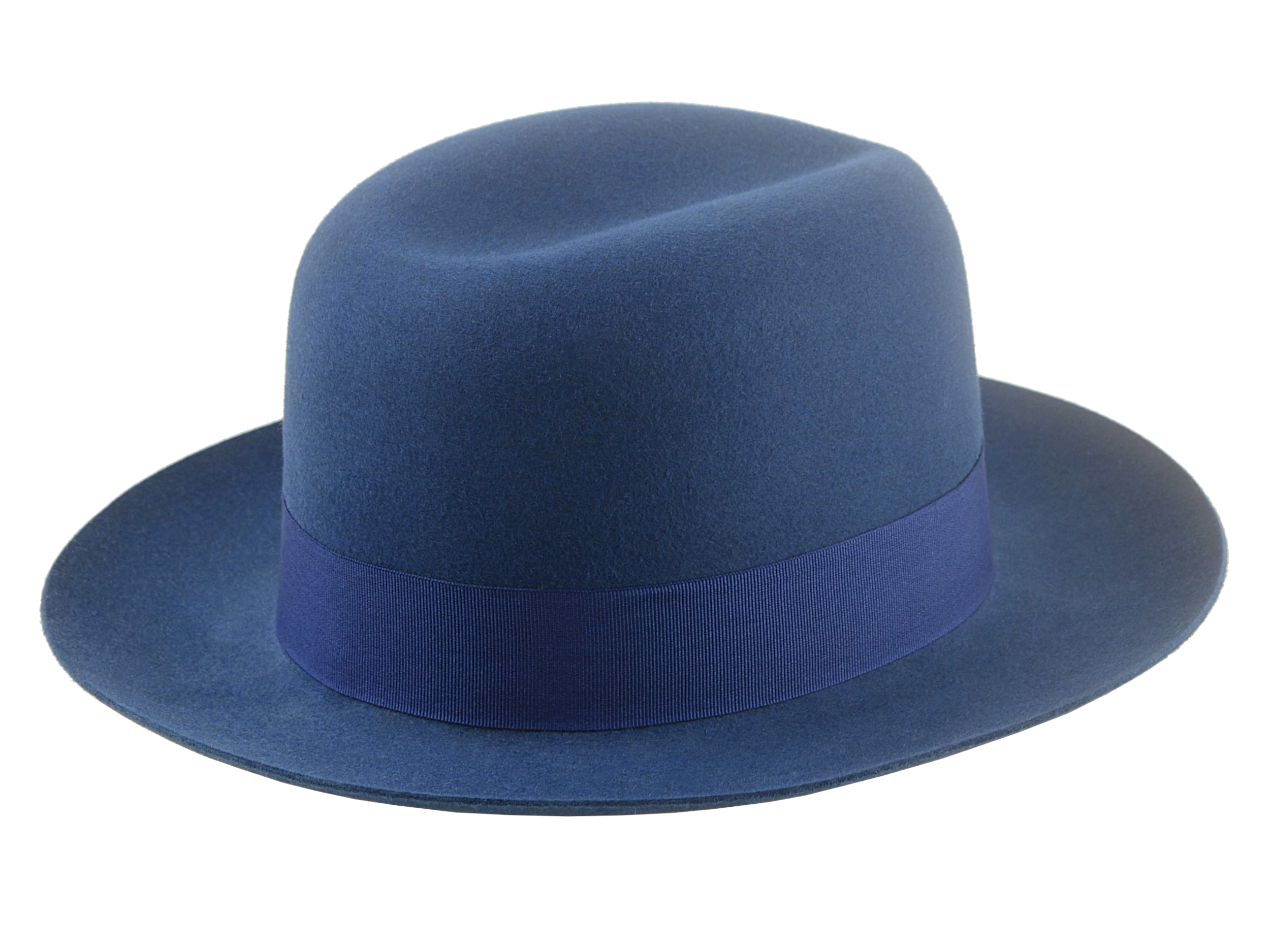 The TOBIN | Agnoulita Custom Handmade Hats Agnoulita Hats 4 | Blue, Men's Fedora, Rabbit fur felt, Single-crease, Yale Blue