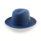 Casual Style Wide Brim Fedora for Men in Blue Fur Felt | The Tobin - Agnoulita Hats 4 