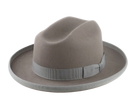 Cattlemans Crease Fedora | The GLOBETROTTER | Custom Handmade Hats Agnoulita Hats 1 | Cattleman, Rabbit fur felt, Sand Grey, Western Style