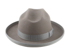 Cattlemans Crease Fedora | The GLOBETROTTER | Custom Handmade Hats Agnoulita Hats 6 | Cattleman, Rabbit fur felt, Sand Grey, Western Style