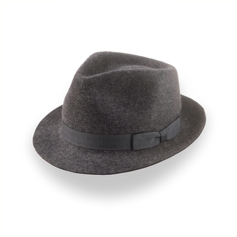 Charcoal Stingy Brim Trilby Hat in Stylish Wool Felt | The Tempo