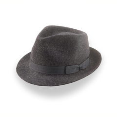 Charcoal Stingy Brim Trilby Hat in Stylish Wool Felt | The Tempo