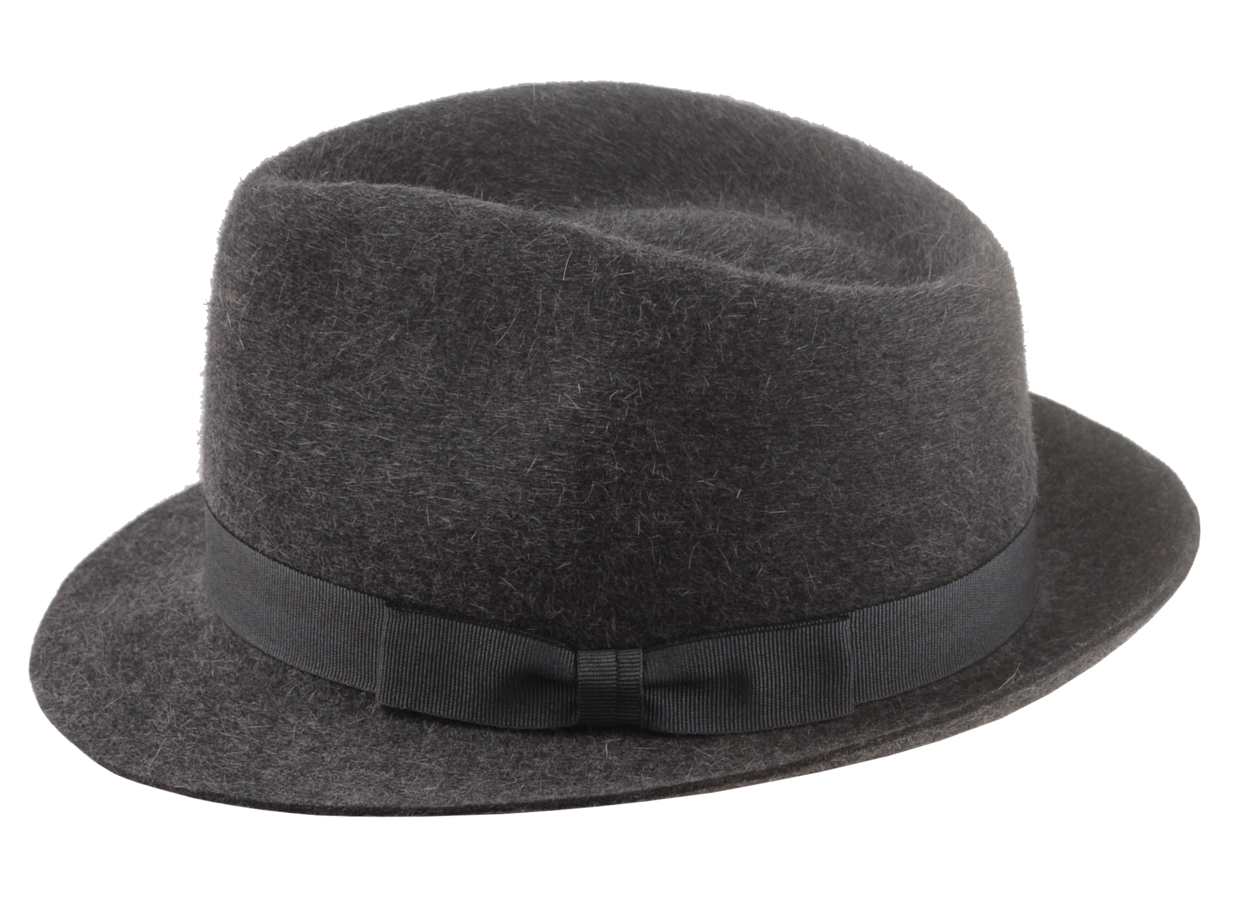 The Tempo - Wool Felt Trilby Fedora For Men or Women Black Melange Color | Agnoulita Quality Custom Hats 2