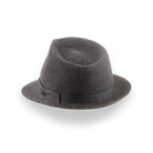 Charcoal Stingy Brim Trilby Hat in Stylish Wool Felt | The Tempo - Agnoulita 3 