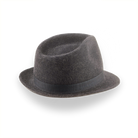 Charcoal Stingy Brim Trilby Hat in Stylish Wool Felt | The Tempo - Agnoulita Hats 4 