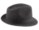 The Tempo - Wool Felt Trilby Fedora For Men or Women Black Melange Color | Agnoulita Quality Custom Hats 5