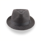 Charcoal Stingy Brim Trilby Hat in Stylish Wool Felt | The Tempo - Agnoulita Hats 6 