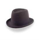 Chocolate Brown Homburg Hat with Teardrop Crown | The Marathon - Agnoulita Hats 4 